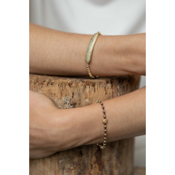 5 Octobre sidabro apyrankė su deimantais 